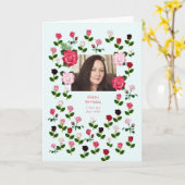 妻，誕生日,バラ カード (黄色い花)