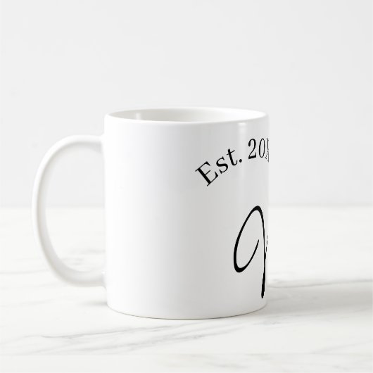 妻 赤いハート 誕生日。将来の妻 バレンタインデー コーヒーマグカップ (左)