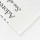 妻 赤い愛 ハート オーダーメイド エレガント スクリプト フリースブランケット (角)