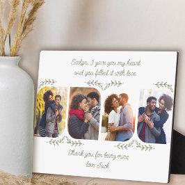 妻 4 垂直写真 愛情の言葉 繊細な葉 フォトプラーク