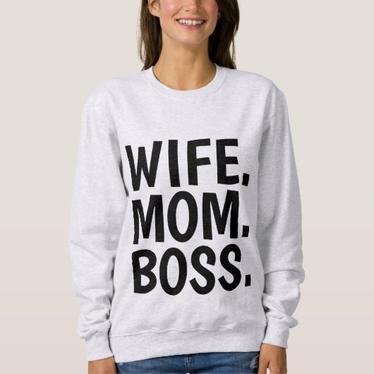 妻MOMボスTシャツ スウェットシャツ (正面)