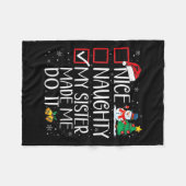 姉いけなは私にクリスマスサンをやらせた フリースブランケット (正面(横))