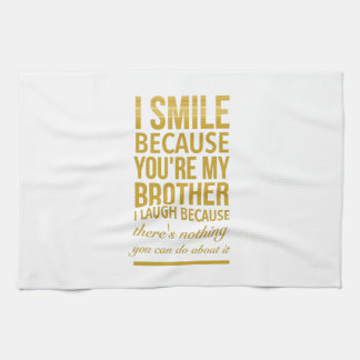 姉おもしろい弟の誕生祝い キッチンタオル