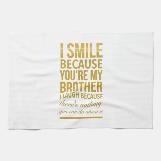 姉おもしろい弟の誕生祝い キッチンタオル (横)