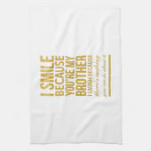 姉おもしろい弟の誕生祝い キッチンタオル (縦)