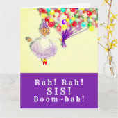 姉おもしろい誕生日カード カード (黄色い花)