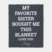 姉お気に入りのよ買この毛布おもしろい フリースブランケット (正面)