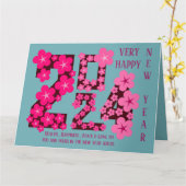 姉からの2024年新年のご挨拶 カード (黄色い花)