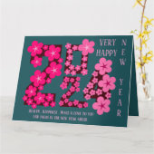 姉からの2024年新年のご挨拶 カード (黄色い花)