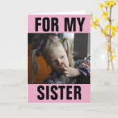 姉から姉の鼻を選おもしろいぶカードまで カード (黄色い花)