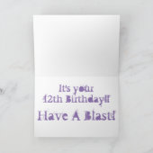 姉さん12歳の誕生日、紫の上に白。 カード (内部)