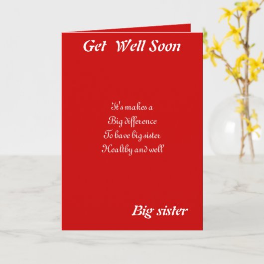 姉ちゃんいいグリーティングカードを持ってくる カード (黄色い花)