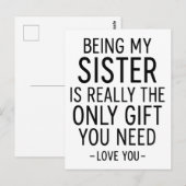 姉であるだけで私があなたにあげることができる最高のプレゼントだよ デザイン ポストカード (正面/裏面)