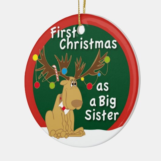 姉として初めてのクリスマス セラミックオーナメント (左)