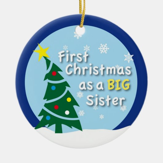 姉として初めてのクリスマス セラミックオーナメント (正面)
