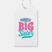 姉に昇進し、新生児姉リビール ギフトタグ (正面)