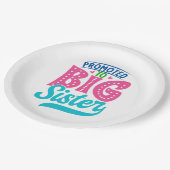 姉に昇進し、新生児姉リビール ペーパープレート (アングル)