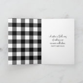 姉のための長い髪のスティックガール カード (内部)