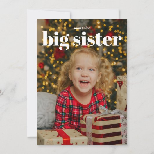 姉のクリスマス妊娠の発表 案内状 (正面)