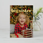 姉のクリスマス妊娠の発表 箔シーズンカード (立ち正面)