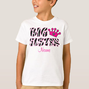 姉のシマウマのプリントのパーソナライズなワイシャツ Tシャツ
