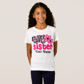 姉のシマウマの花のパーソナライズなワイシャツ Tシャツ (正面フル)