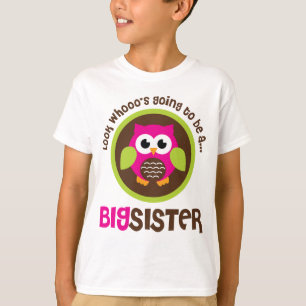 姉のフクロウがあることを行くWhoosを見て下さい Tシャツ