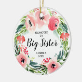 姉のフローラリースに昇進パーソナライズされたする セラミックオーナメント (左)