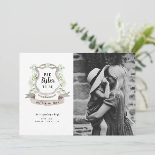 姉のフローラ妊娠写真のお知らせ 案内状