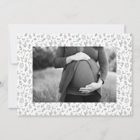 姉のフローラ妊娠写真のお知らせ 案内状 (裏面)