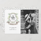 姉のフローラ妊娠写真のお知らせ 案内状 (正面/裏面)