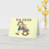 姉のベビーの兄弟のTシャツおよびギフト カード (黄色い花)