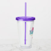 姉のユニコーンのシルエットのカラフルの兄弟姉妹 アクリルタンブラー (右)