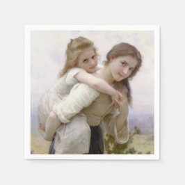 姉の与え妹ピギーバック スタンダードカクテルナプキン