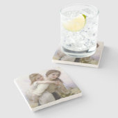 姉の与え妹ピギーバック ストーンコースター (横)