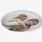 姉の与え妹ピギーバック ペーパープレート (アングル)