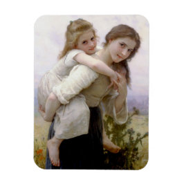 姉の与え妹ピギーバック マグネット