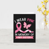 姉の乳がんを記念してピンクを身に着けています A カード (黄色い花)
