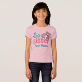 姉の子猫猫のパーソナライズなワイシャツ Tシャツ (正面フル)