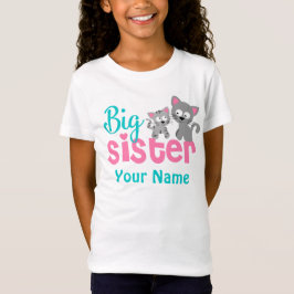 姉の子猫猫のパーソナライズなワイシャツ Tシャツ