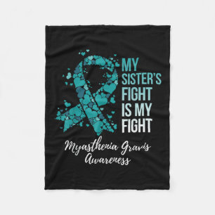 姉の戦いは私の戦い重症筋無力症 フリースブランケット