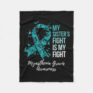 姉の戦いは私の戦い重症筋無力症 フリースブランケット