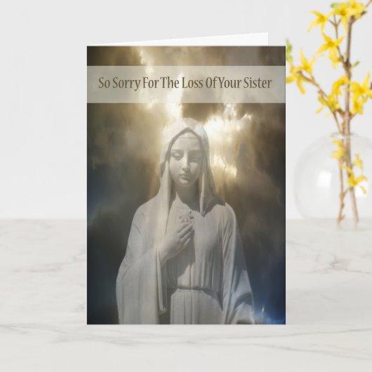 姉の死のお悔やみカード カード (黄色い花)