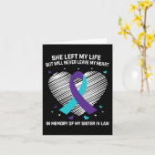 姉の死　自殺についての意識を高める カード (黄色い花)