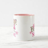 姉の民族の棒の姿の女の子 ツートーンマグカップ (中央)