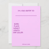 姉の発表、蝶及び花 案内状 (裏面)