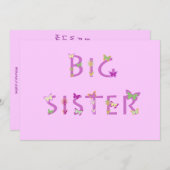 姉の発表、蝶及び花 案内状 (正面/裏面)