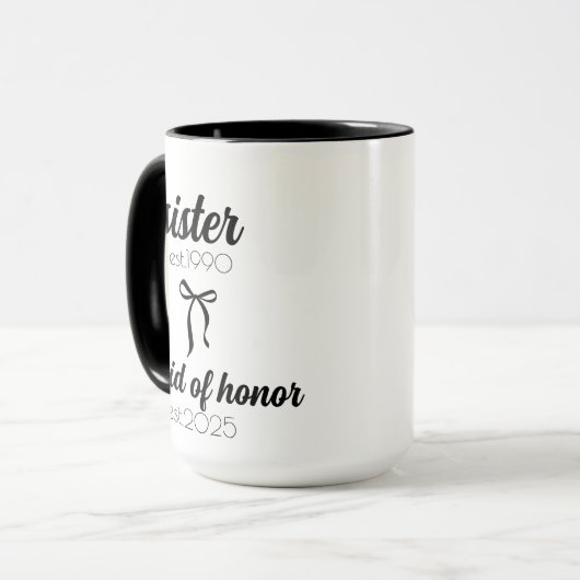 姉の結婚プレゼント、ベストフレンドのプロポーズ マグカップ (正面左)