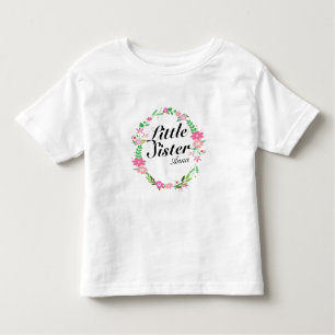 姉の花模様のリースの名前 トドラーTシャツ