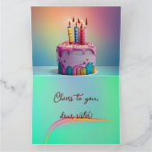 姉の誕生日に特別なメッセージを カード (内部)